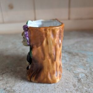 Tree Stump Color ACME | Accents | Vintage Ceramic Pixie Elf Tree Stump Planter Acme ...